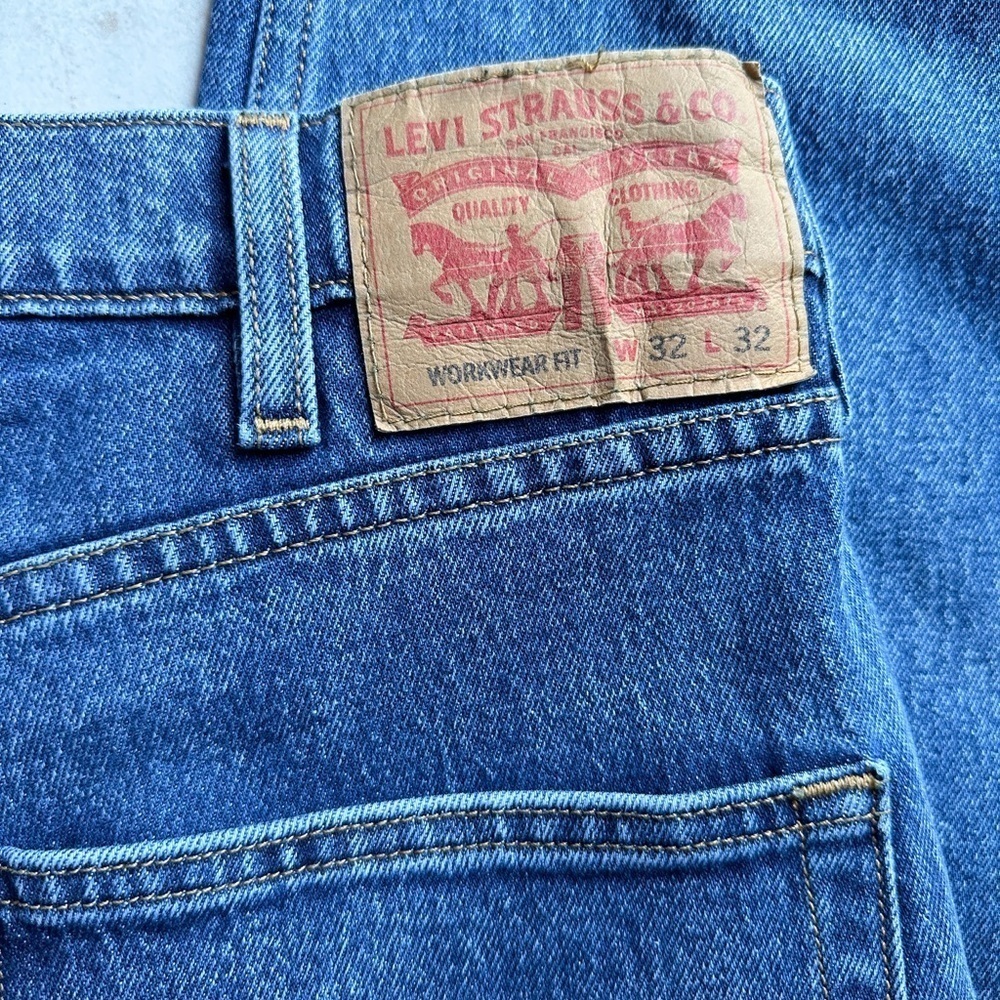 Levi's Y2K 2000s Baggy Carpenter Denim Jeans Mens Workwear W32 L32 - Picture 3 of 4